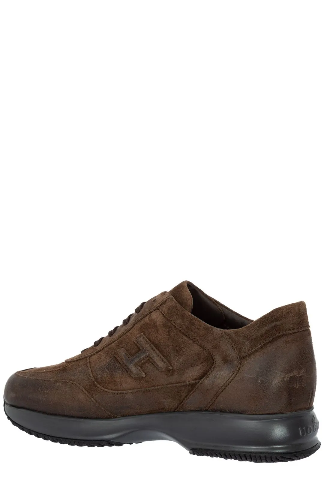 Hogan Interactive Logo Patch Lace-Up Sneakers