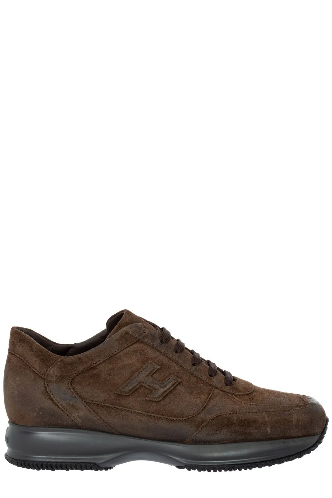 Hogan Interactive Logo Patch Lace-Up Sneakers