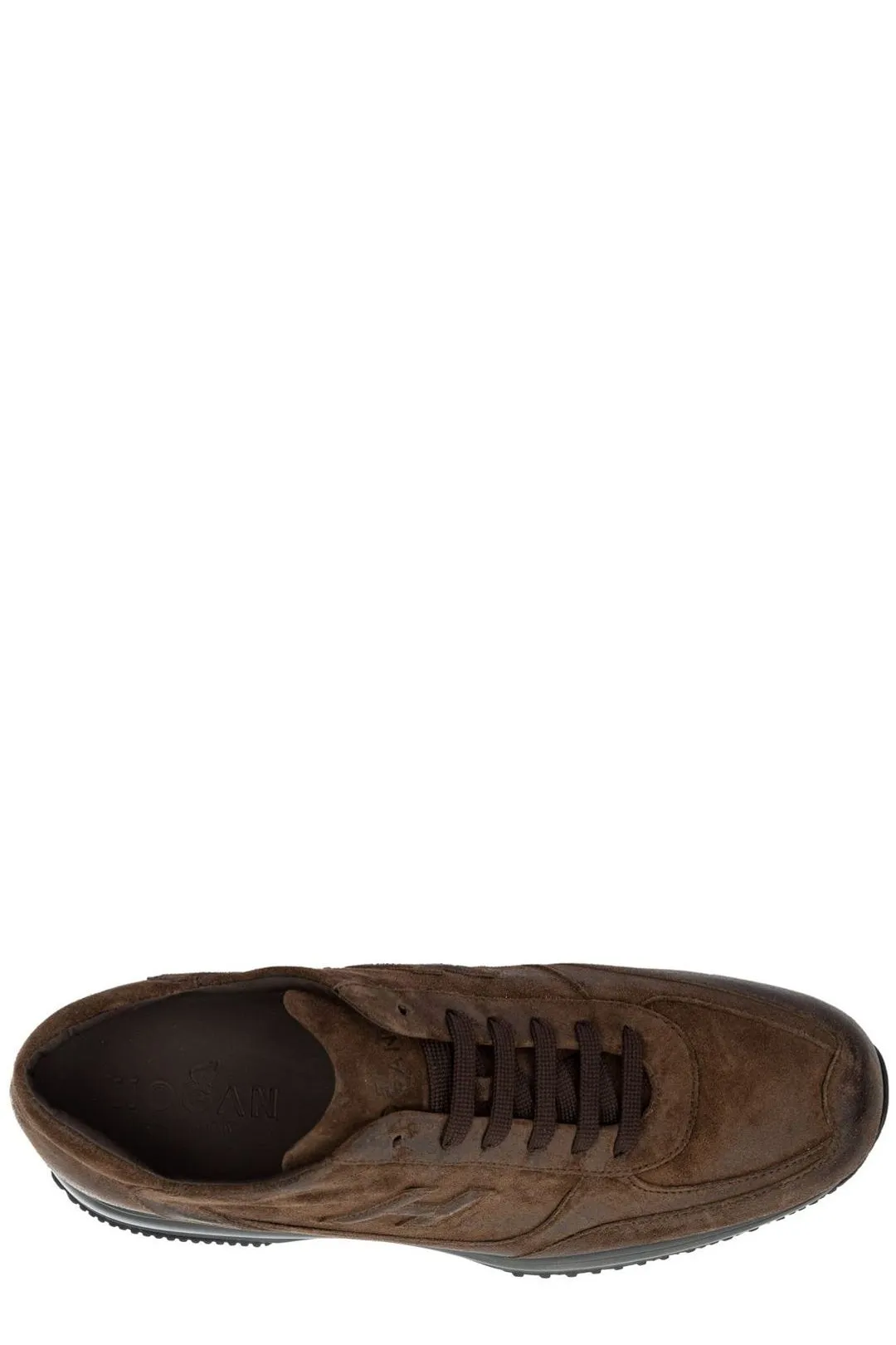 Hogan Interactive Logo Patch Lace-Up Sneakers