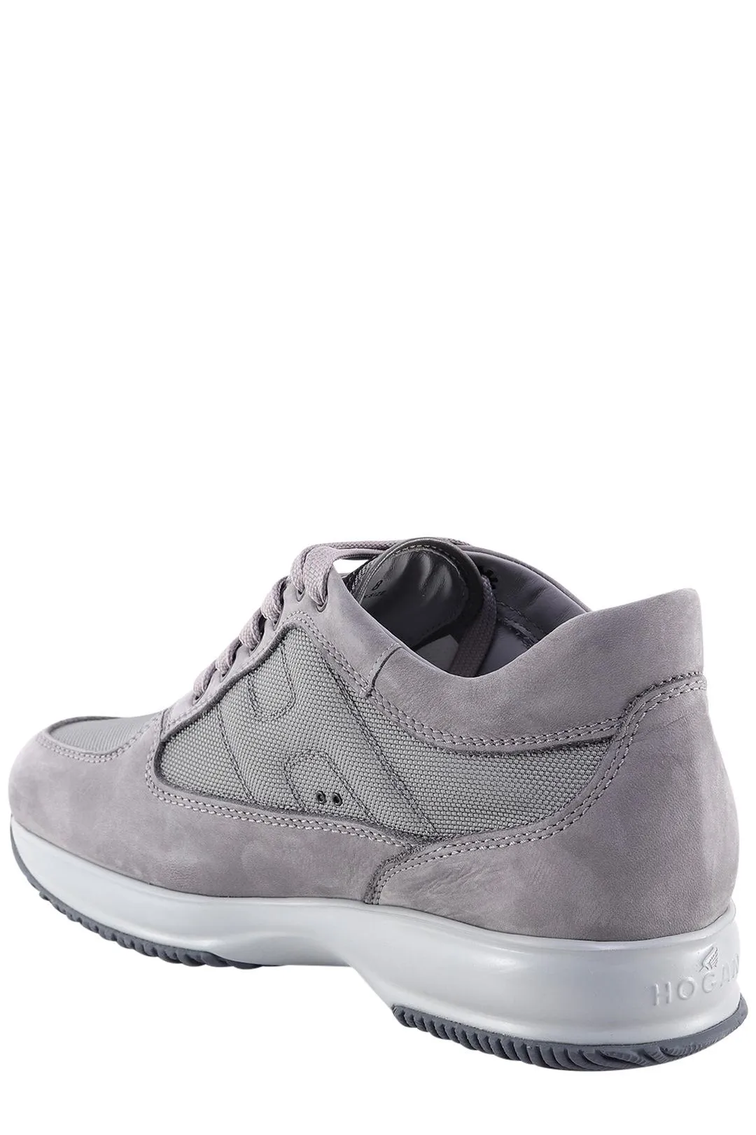 Hogan Round Toe Lace-Up Sneakers