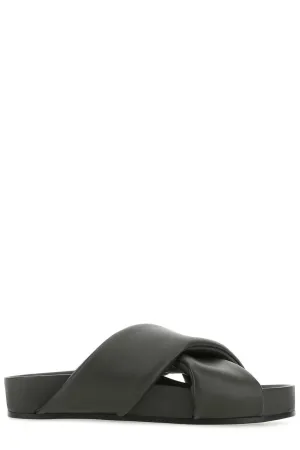 Jil Sander Cross-Strap Chunky Slides
