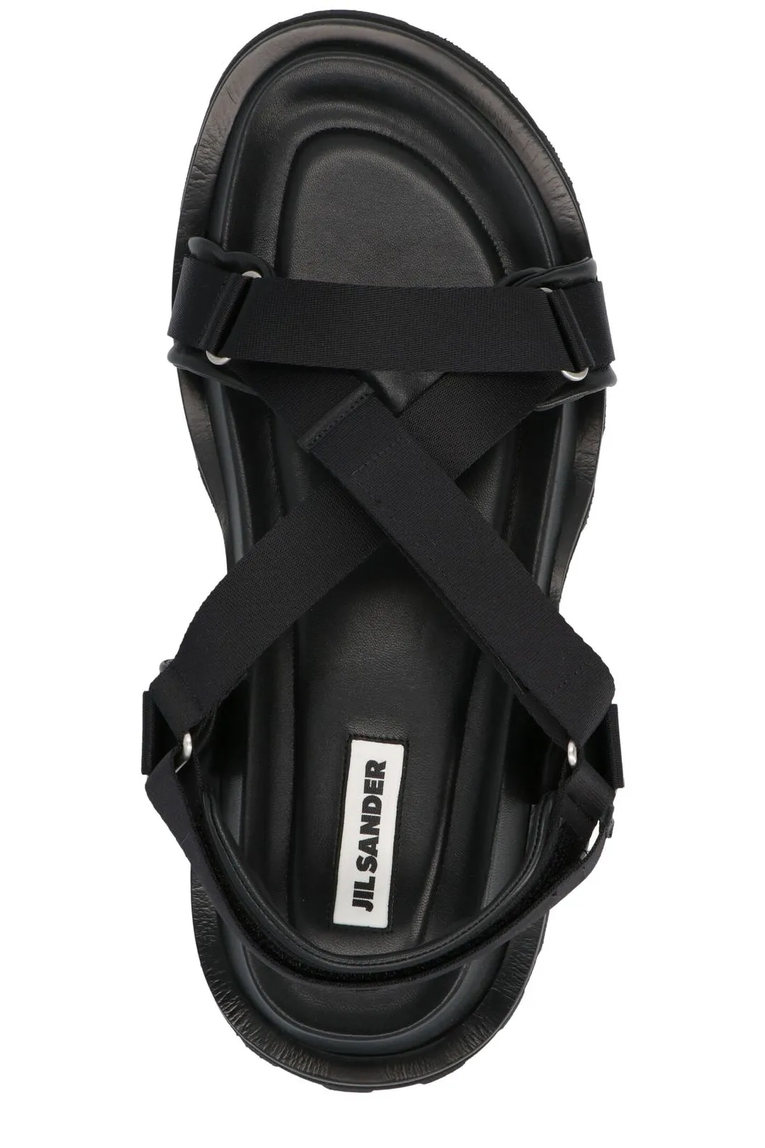 Jil Sander Logo Detailed Cross-Strapped Sandals