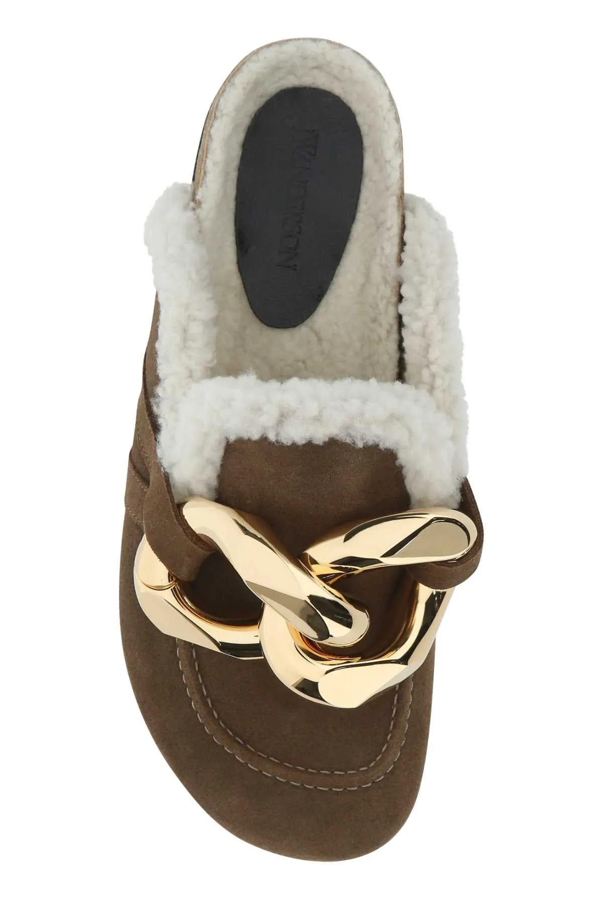JW Anderson Chain Shearling Mules
