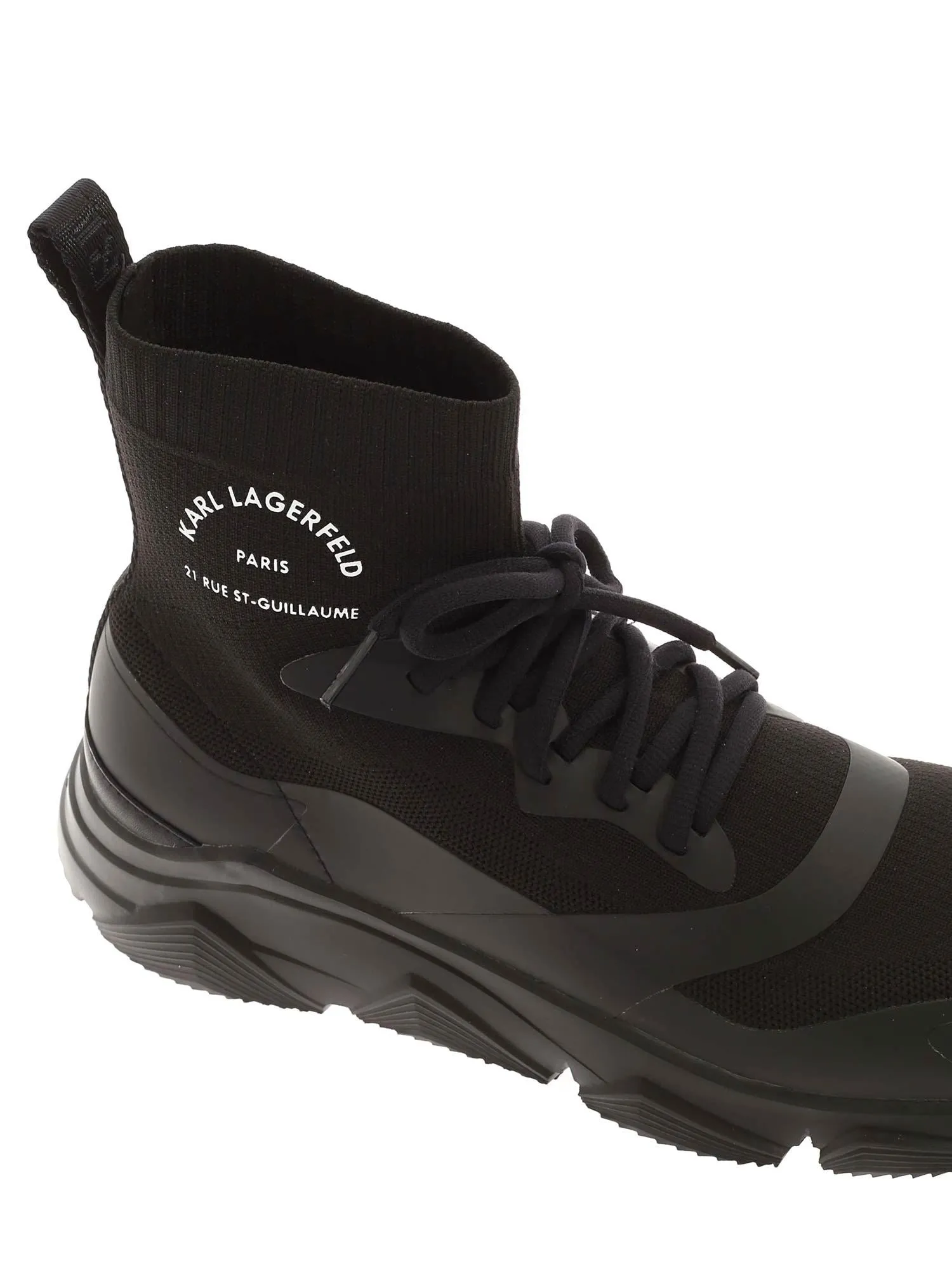 Karl Lagerfeld Logo Printed Lace-Up Ankle Boots