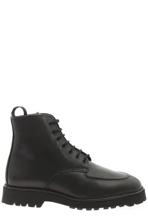 Kenzo Lace-Up Round Toe Ankle Boots