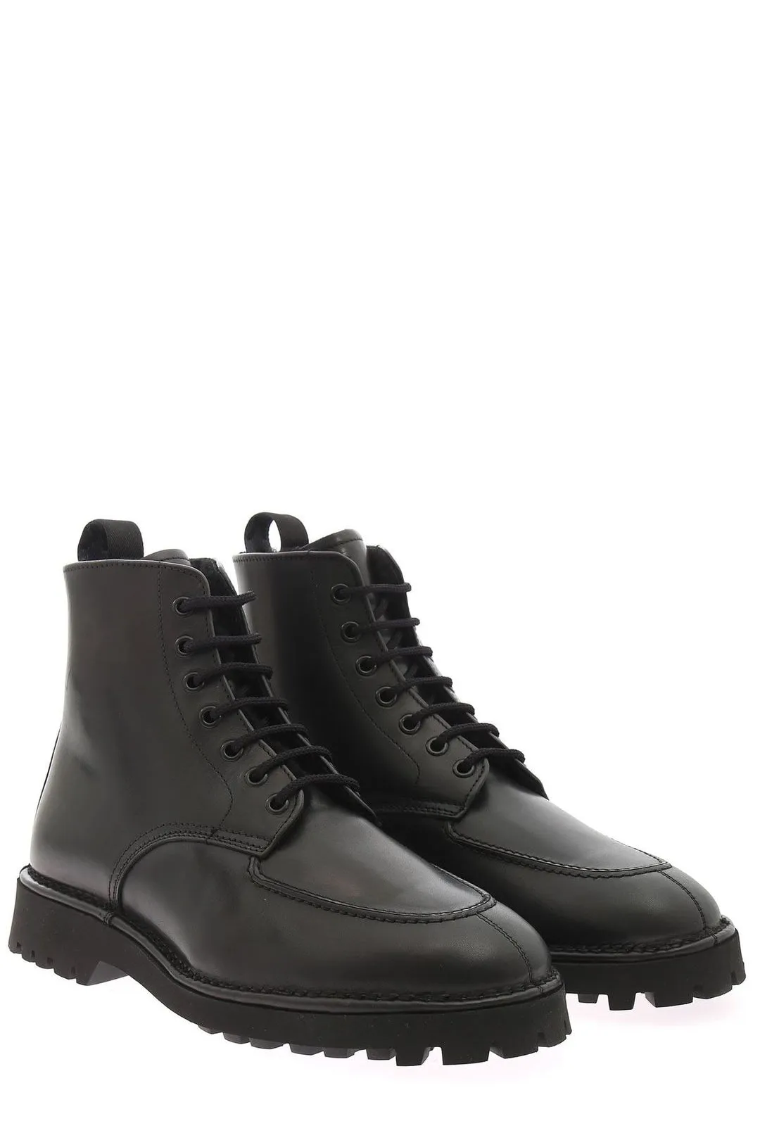 Kenzo Lace-Up Round Toe Ankle Boots