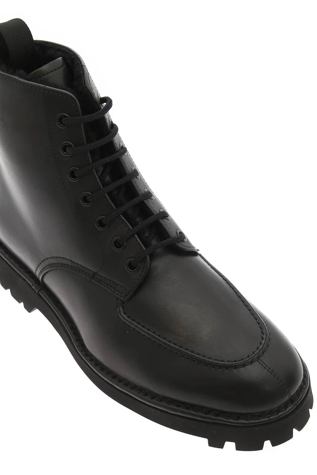 Kenzo Lace-Up Round Toe Ankle Boots