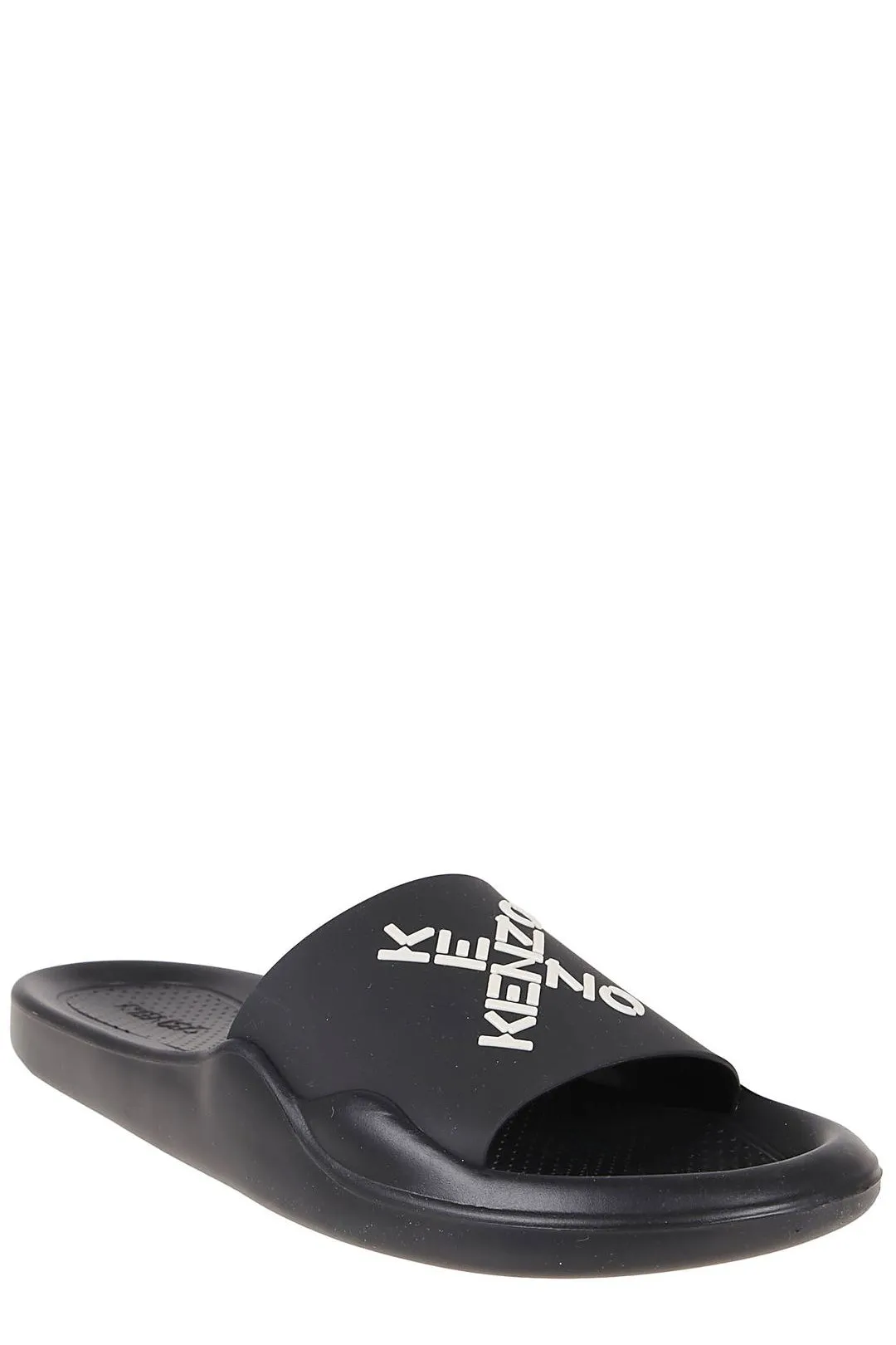 Kenzo Logo Printed Open Toe Slides