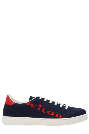 Kiton Logo Jacquard Lace-Up Sneakers