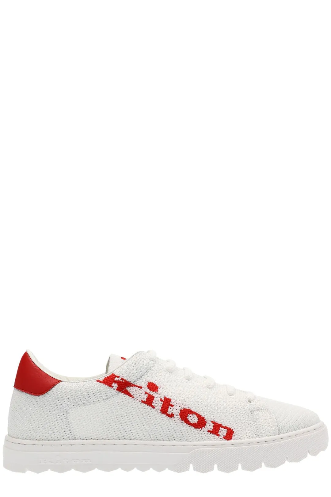 Kiton Logo Jacquard Lace-Up Sneakers