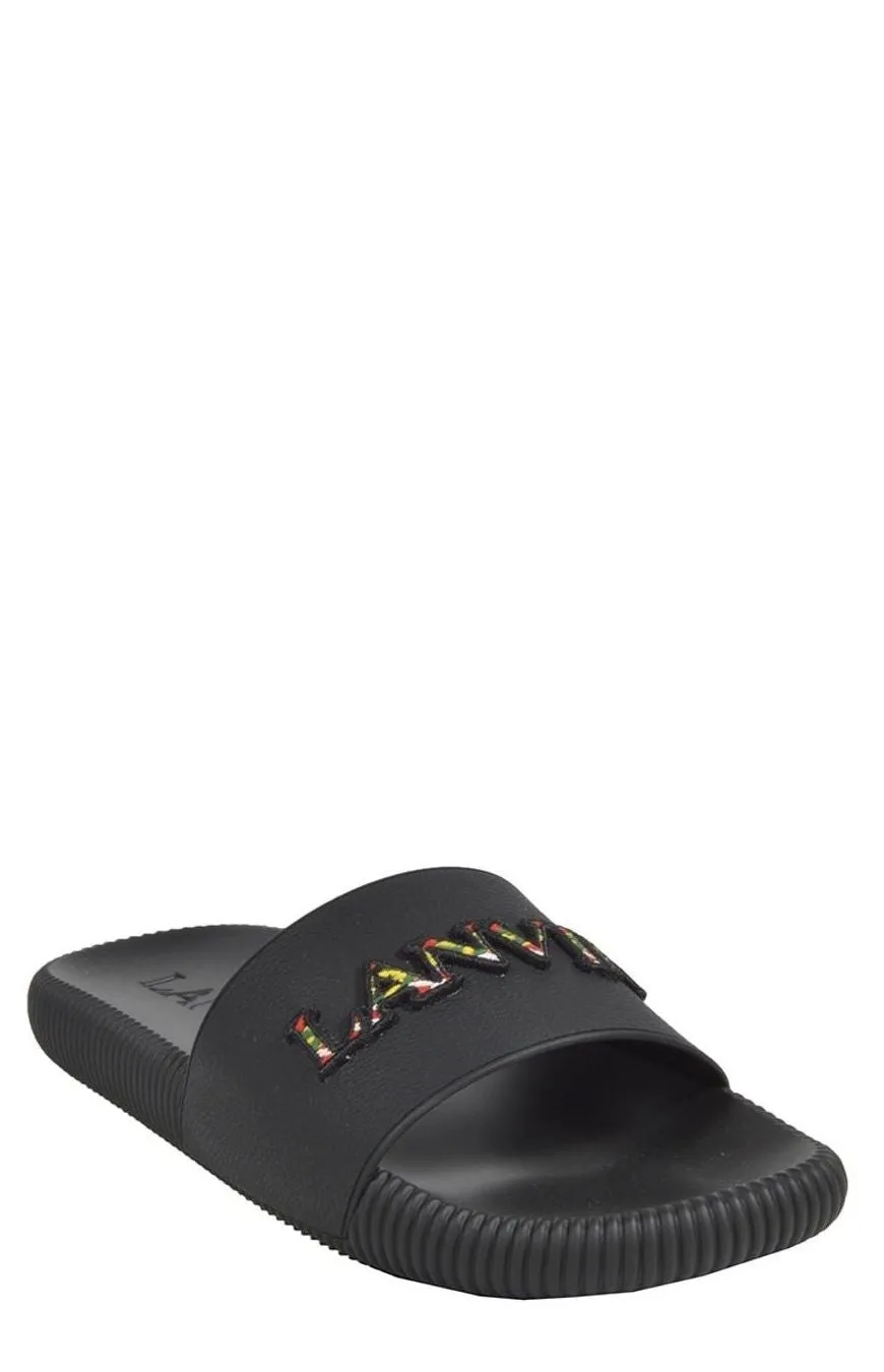 Lanvin Arpge Logo Embroidered Slides
