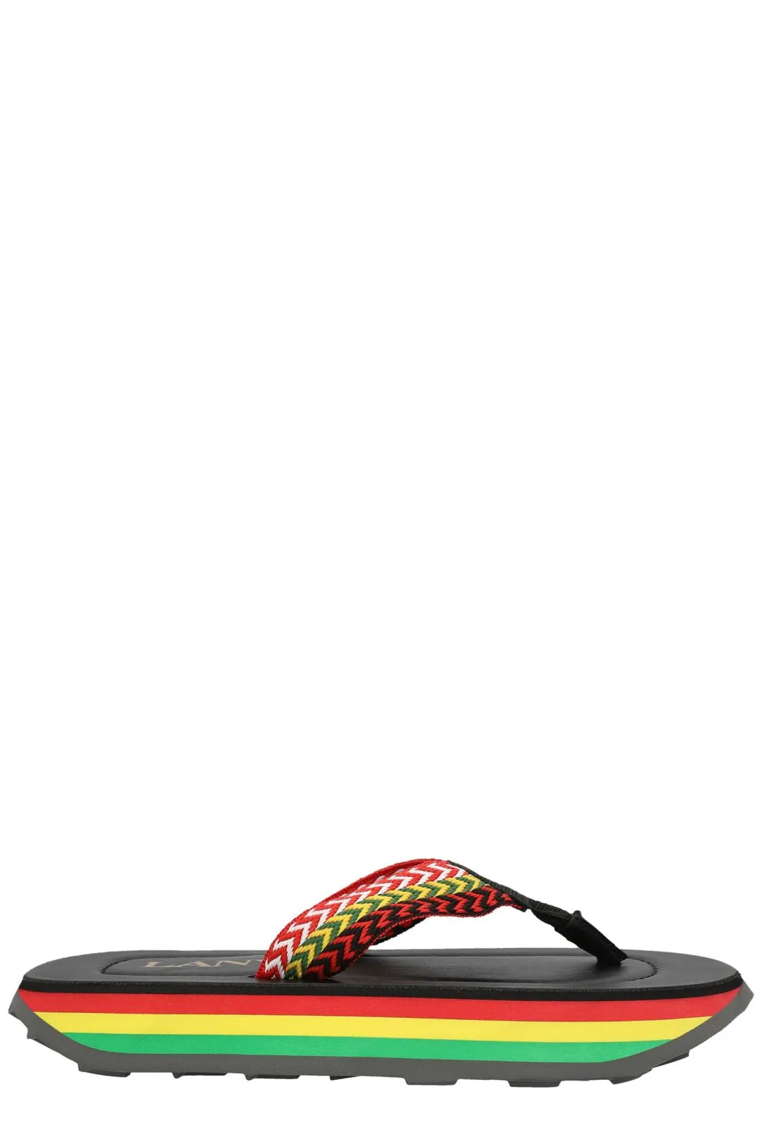 Lanvin Rainbow Printed Flip-Flops