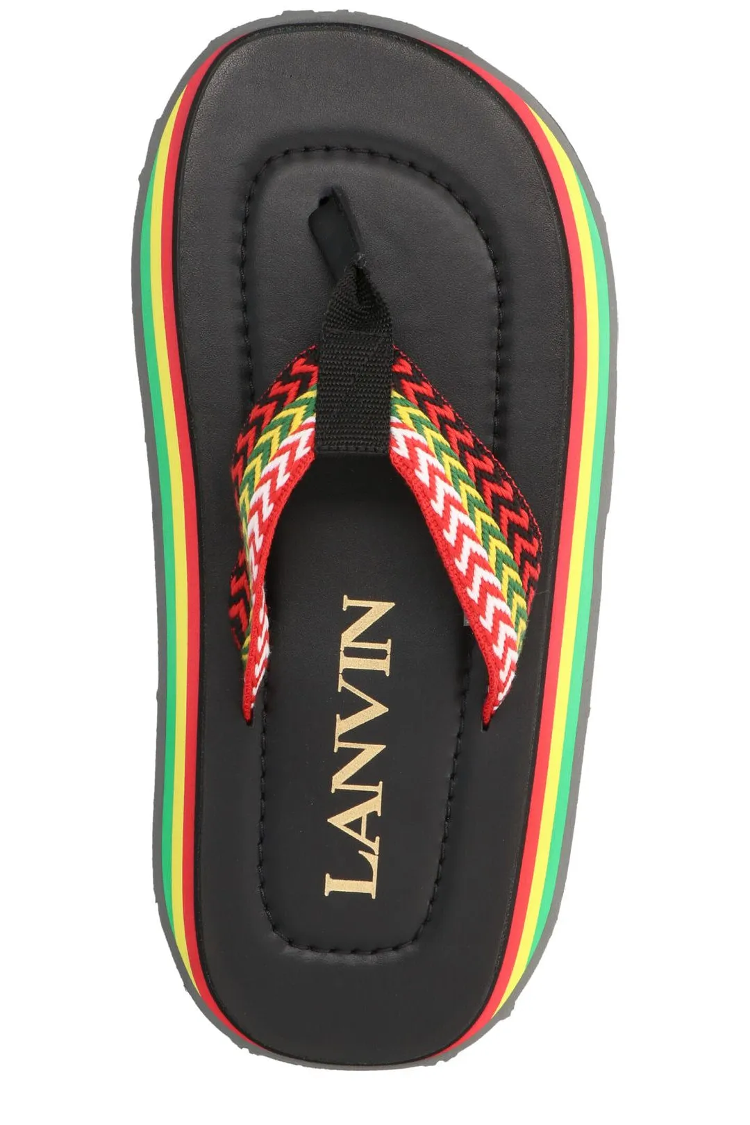 Lanvin Rainbow Printed Flip-Flops
