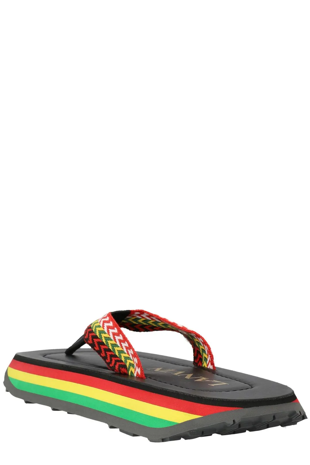 Lanvin Rainbow Printed Flip-Flops