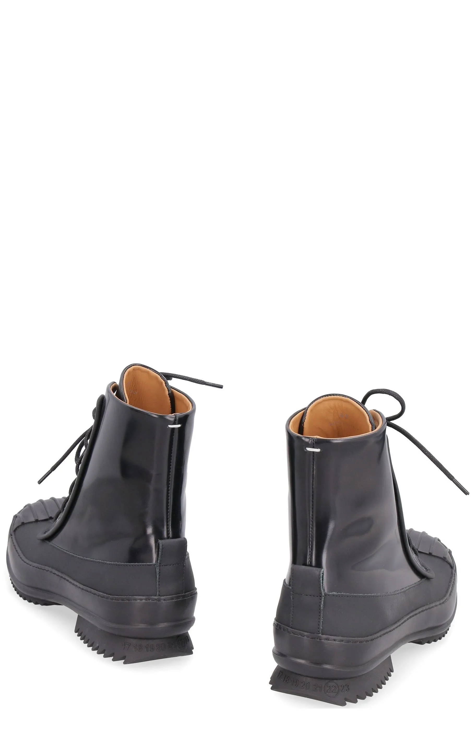 Maison Margiela Almond Toe Lace-Up Boots
