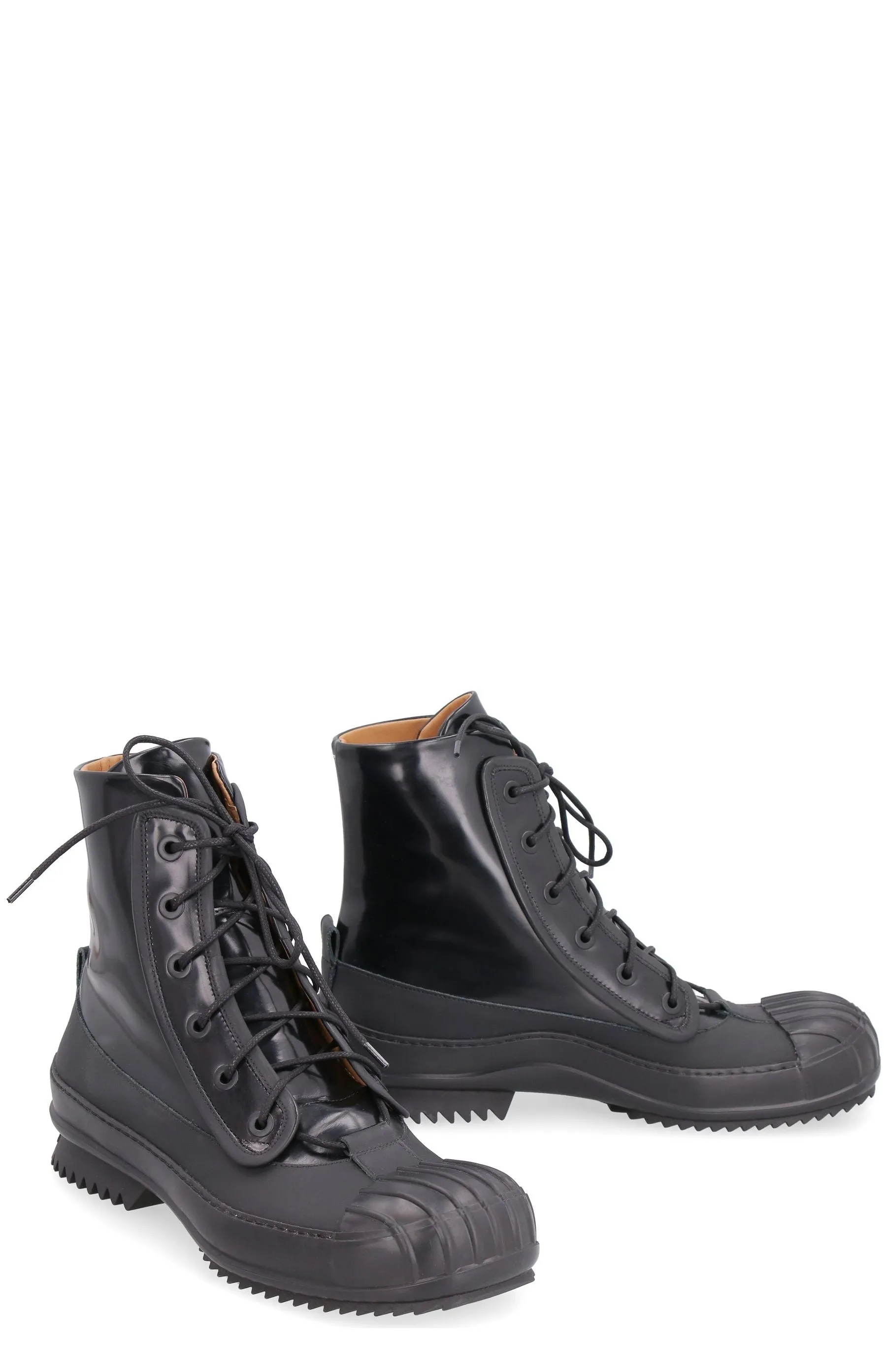 Maison Margiela Almond Toe Lace-Up Boots