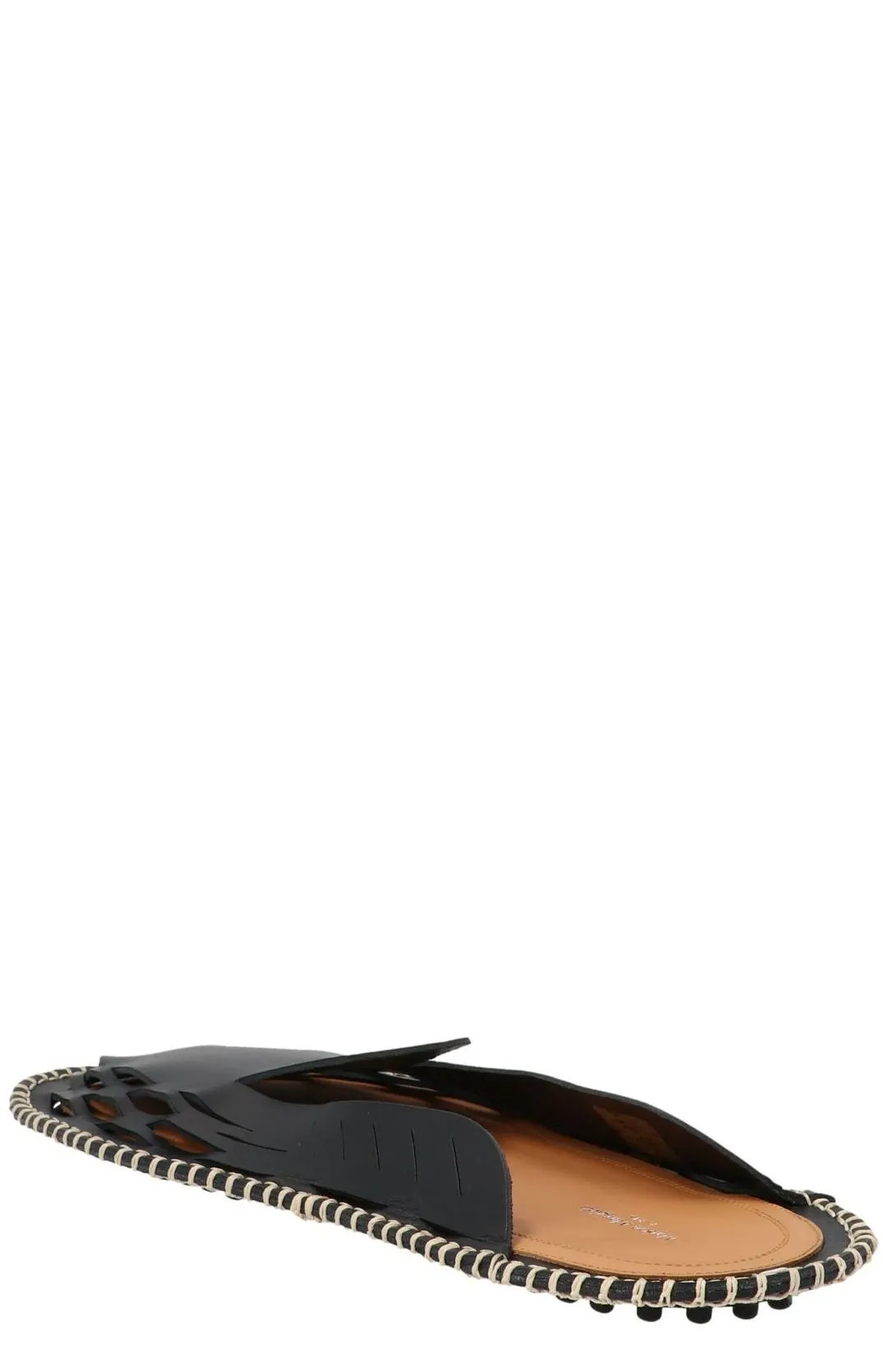 Maison Margiela Whipstitch-Detailed Round Toe Slippers