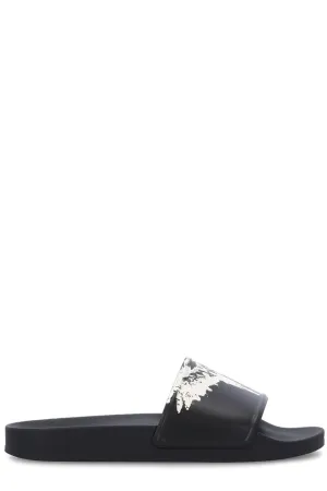 Marcelo Burlon County Of Milan Wings Print Open Toe Slides