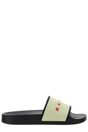 Marni Logo Embroidered Slides