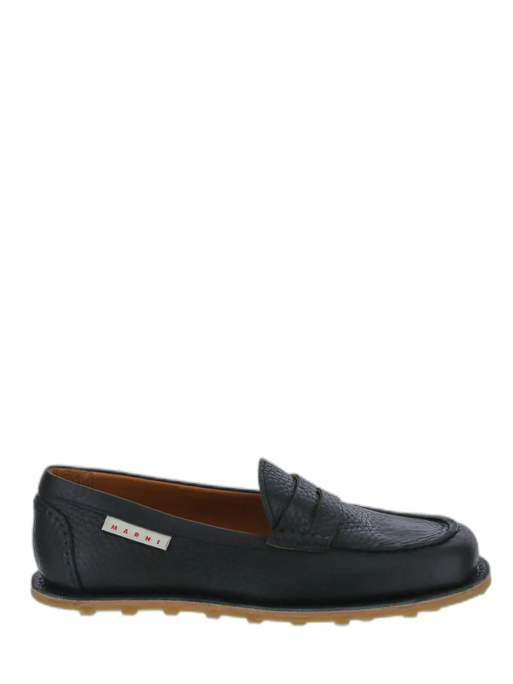 Marni Round Toe Slip-On Loafers