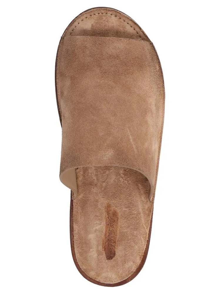 Marsll Distressed Flat Sole Slides