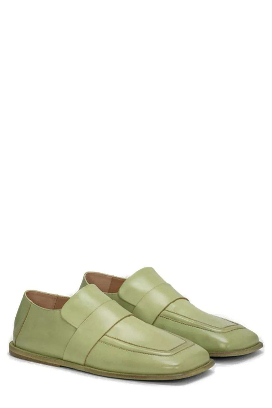 Marsll Spatola Square Toe Slip-On Loafers