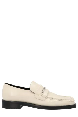 Martine Rose Square Toe Chain-Link Detailed Loafers