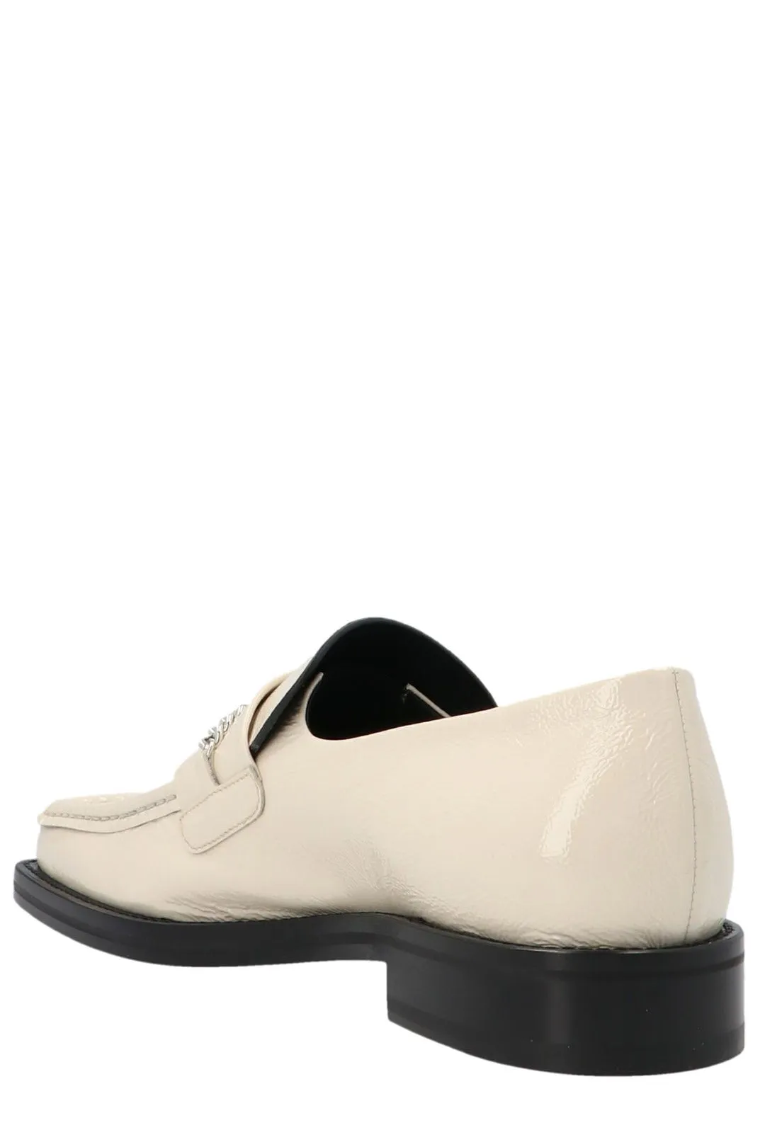 Martine Rose Square Toe Chain-Link Detailed Loafers
