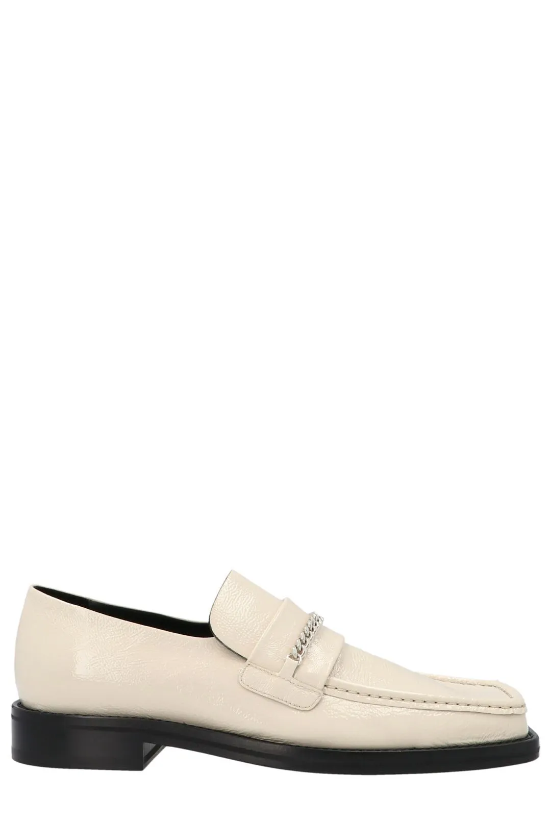 Martine Rose Square Toe Chain-Link Detailed Loafers