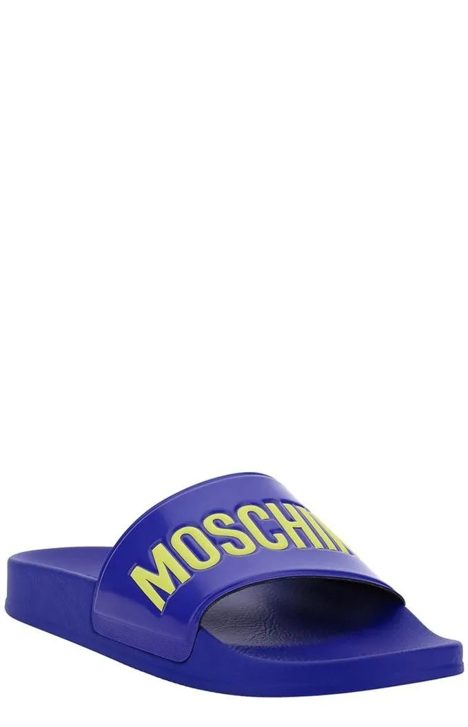 Moschino Logo Debossed Slip-On Pool Slides