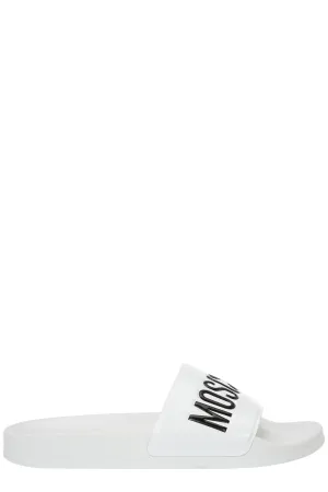 Moschino Logo Debossed Slip-On Pool Slides