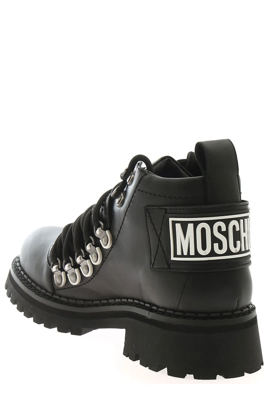 Moschino Logo Patch Ankle Boot