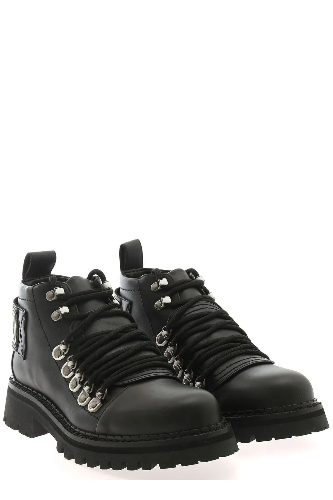 Moschino Logo Patch Ankle Boot