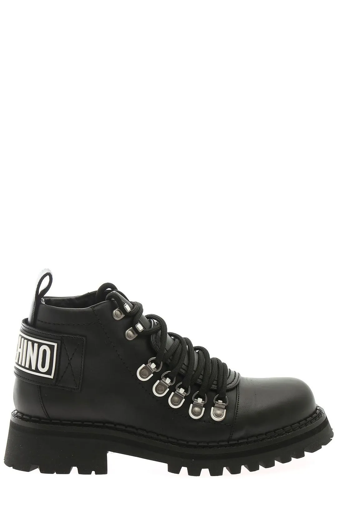 Moschino Logo Patch Ankle Boot