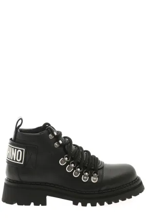 Moschino Logo Patch Ankle Boot