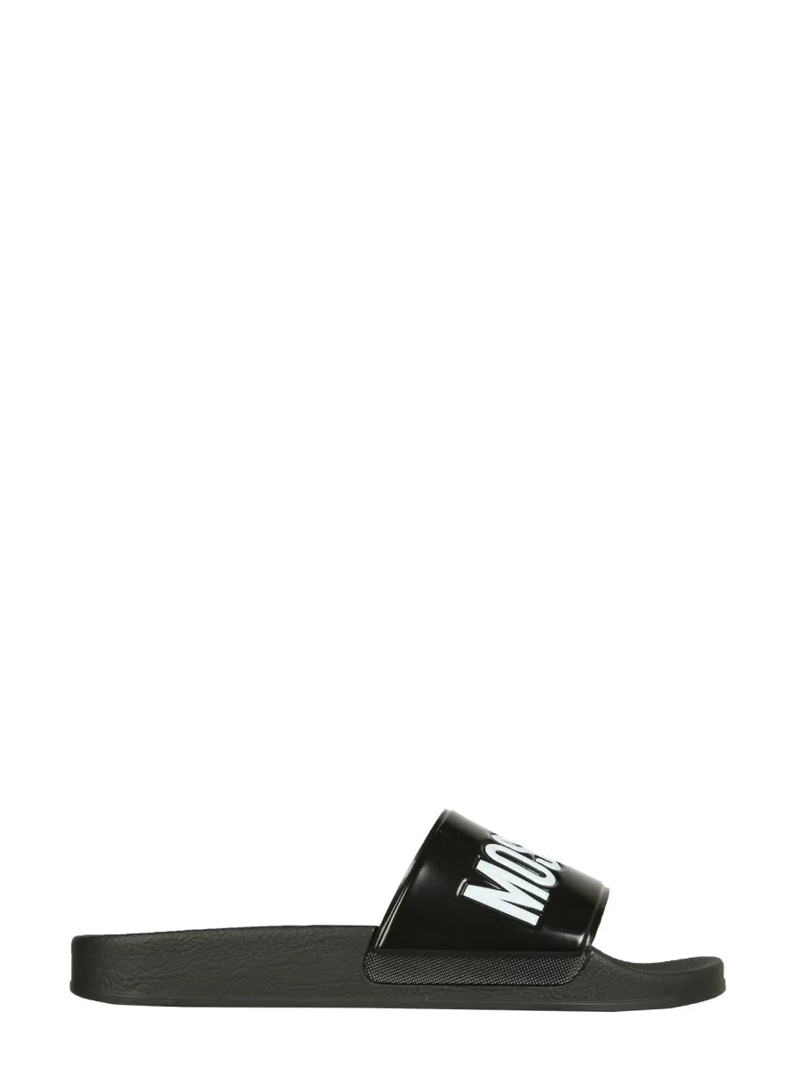 Moschino Logo Pool Slides