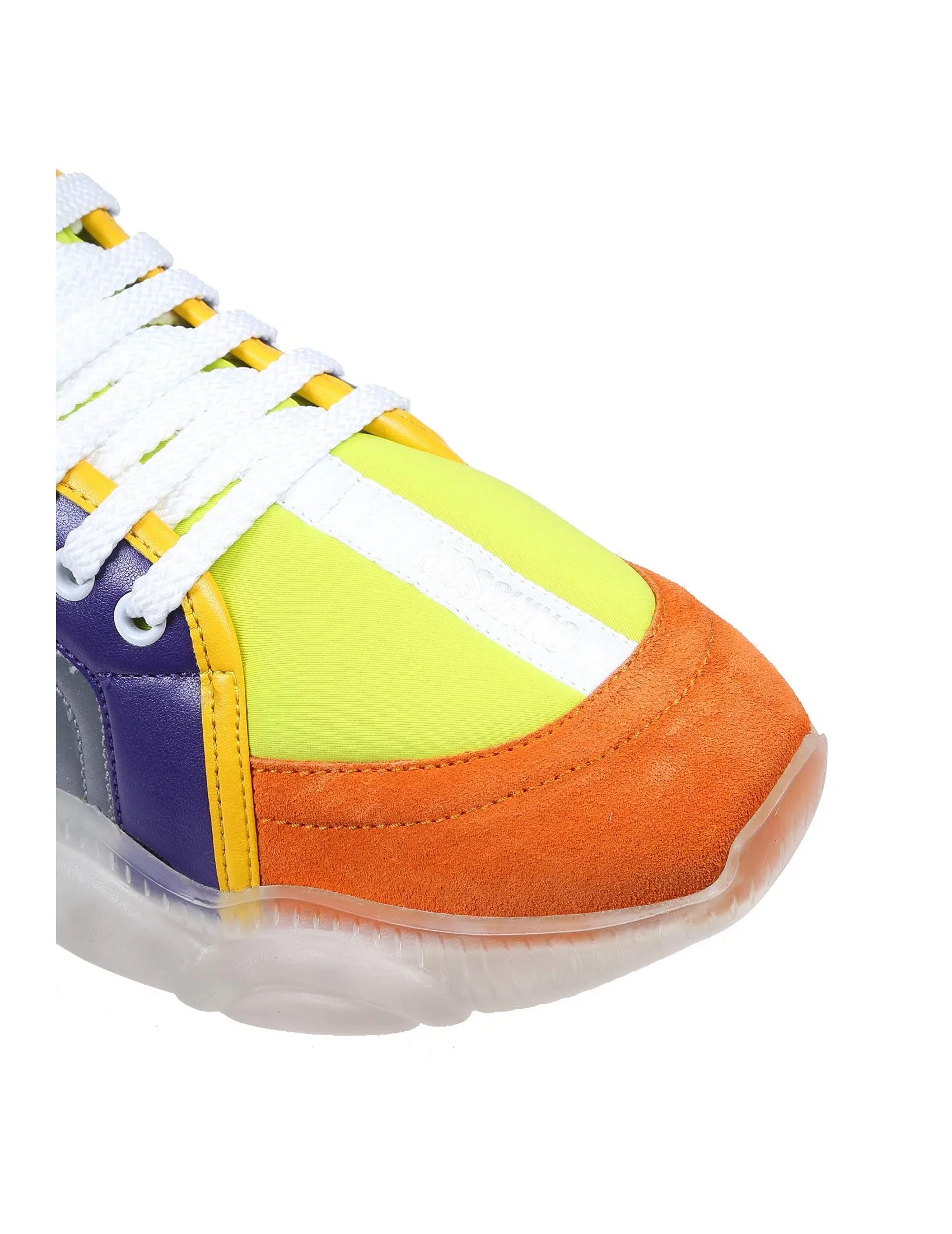 Moschino Round Toe Lace-Up Sneakers