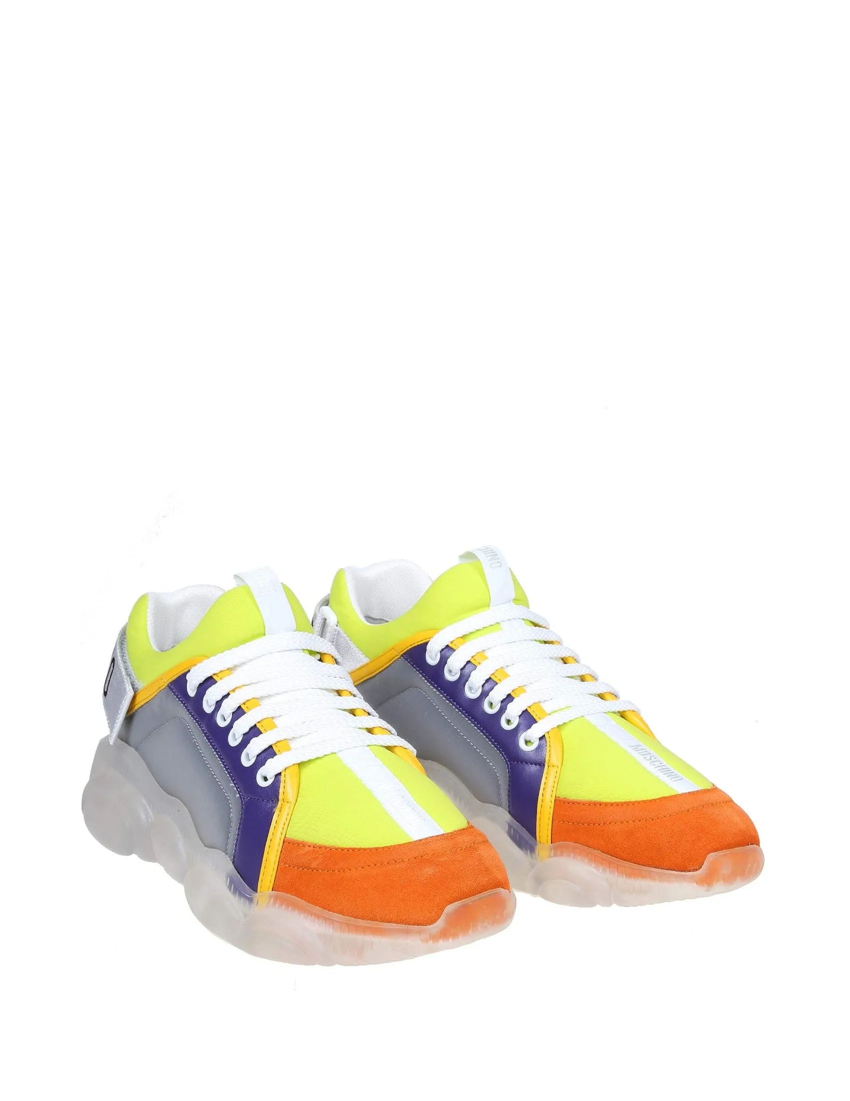 Moschino Round Toe Lace-Up Sneakers