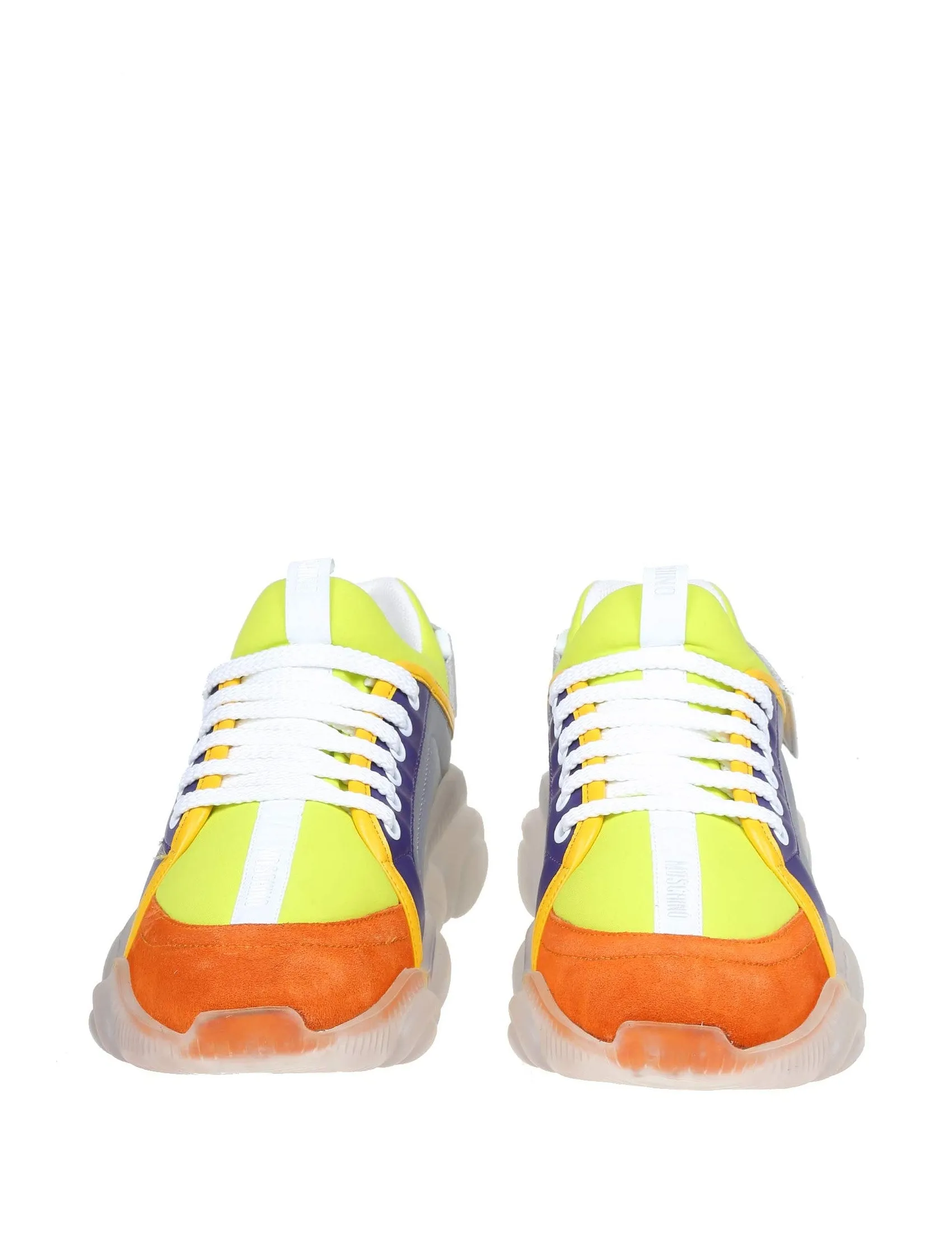 Moschino Round Toe Lace-Up Sneakers