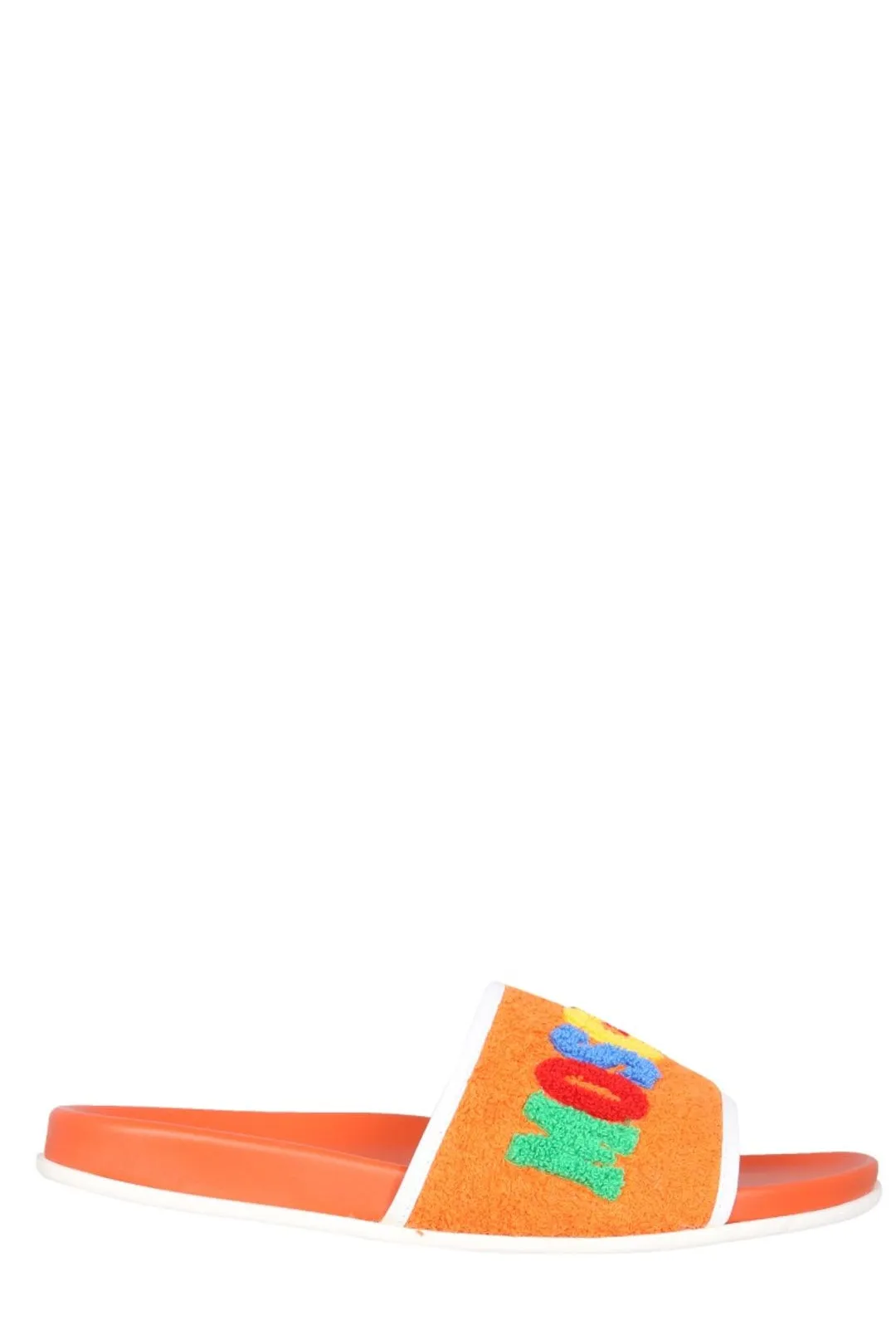 Moschino Textured Logo Detailed Slides