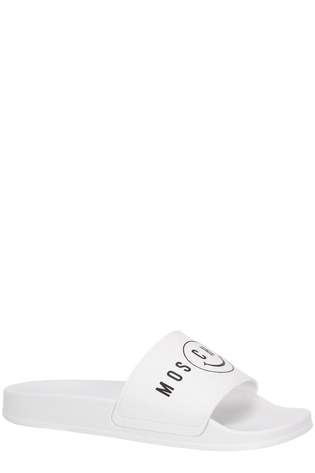 Moschino X Smiley Logo Embossed Pool Slides