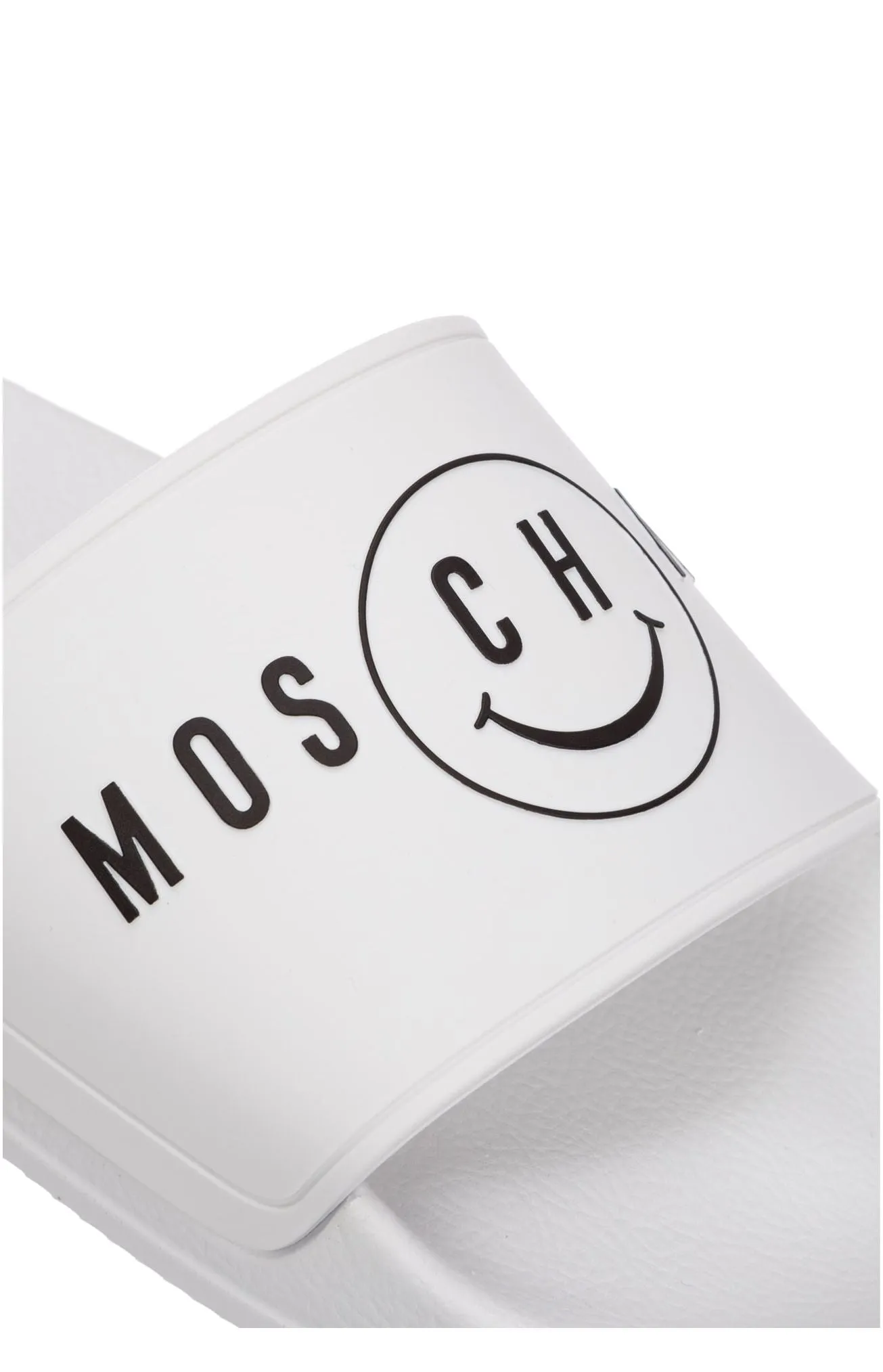 Moschino X Smiley Logo Embossed Pool Slides
