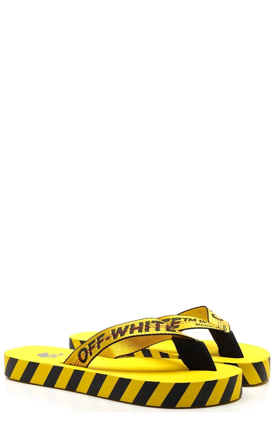 Off-White Diag Logo Flip Flops