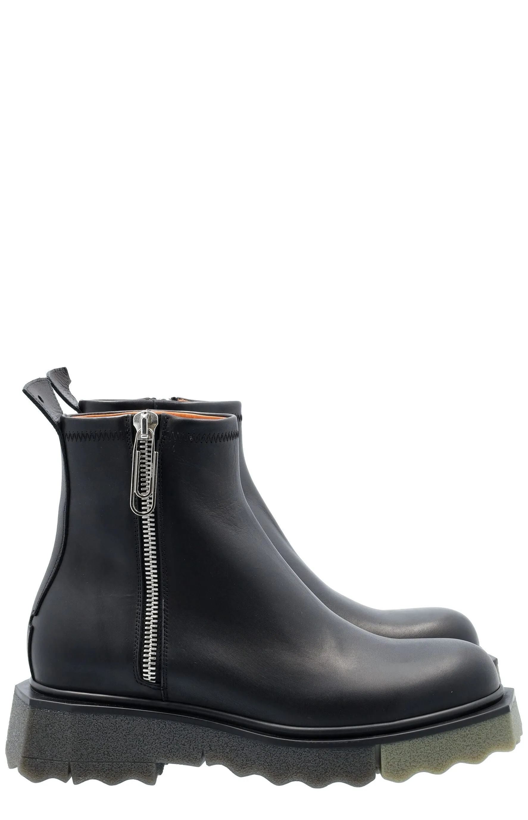 Off-White Zip-Detailed Ankle Boots