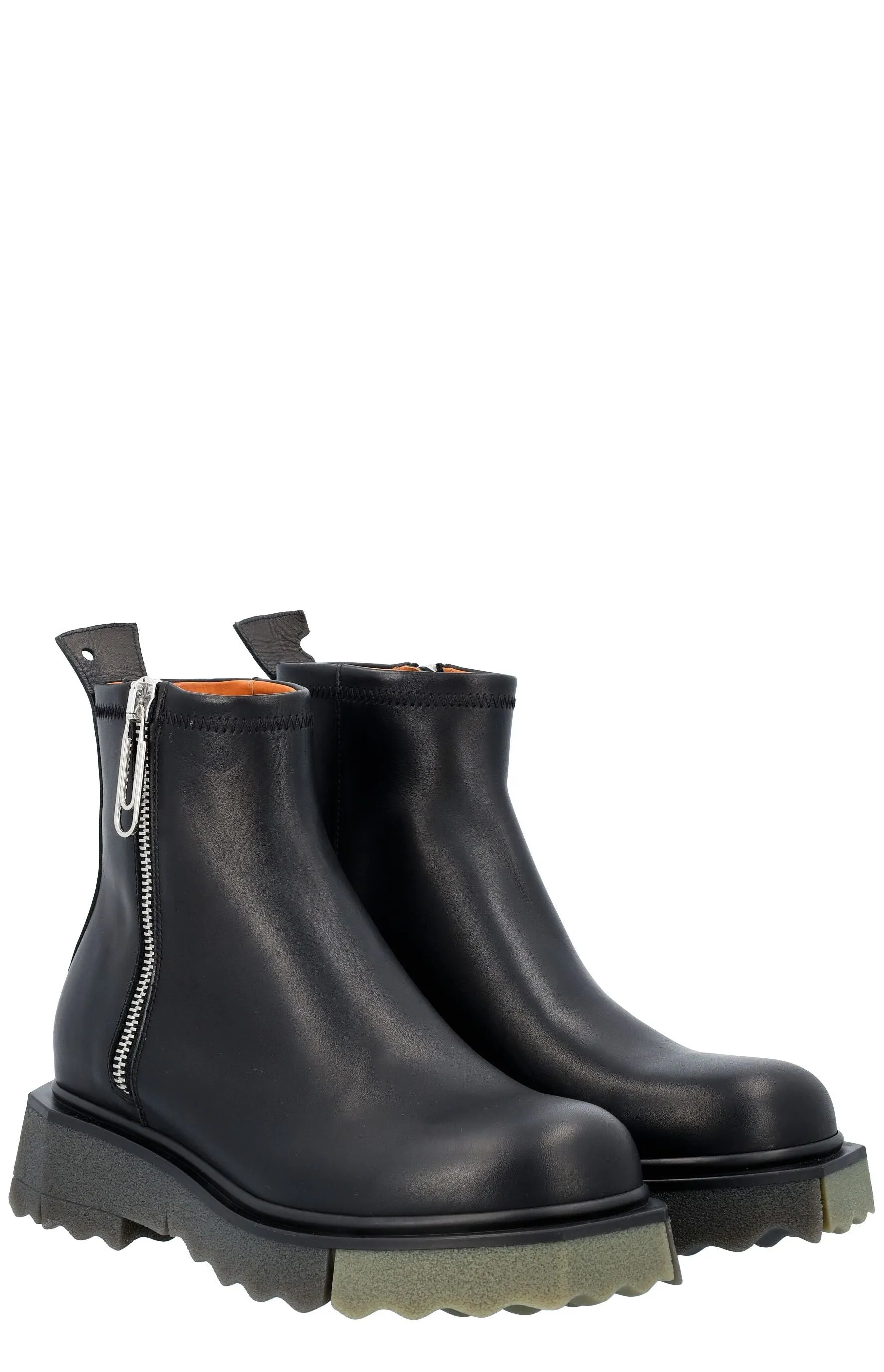 Off-White Zip-Detailed Ankle Boots