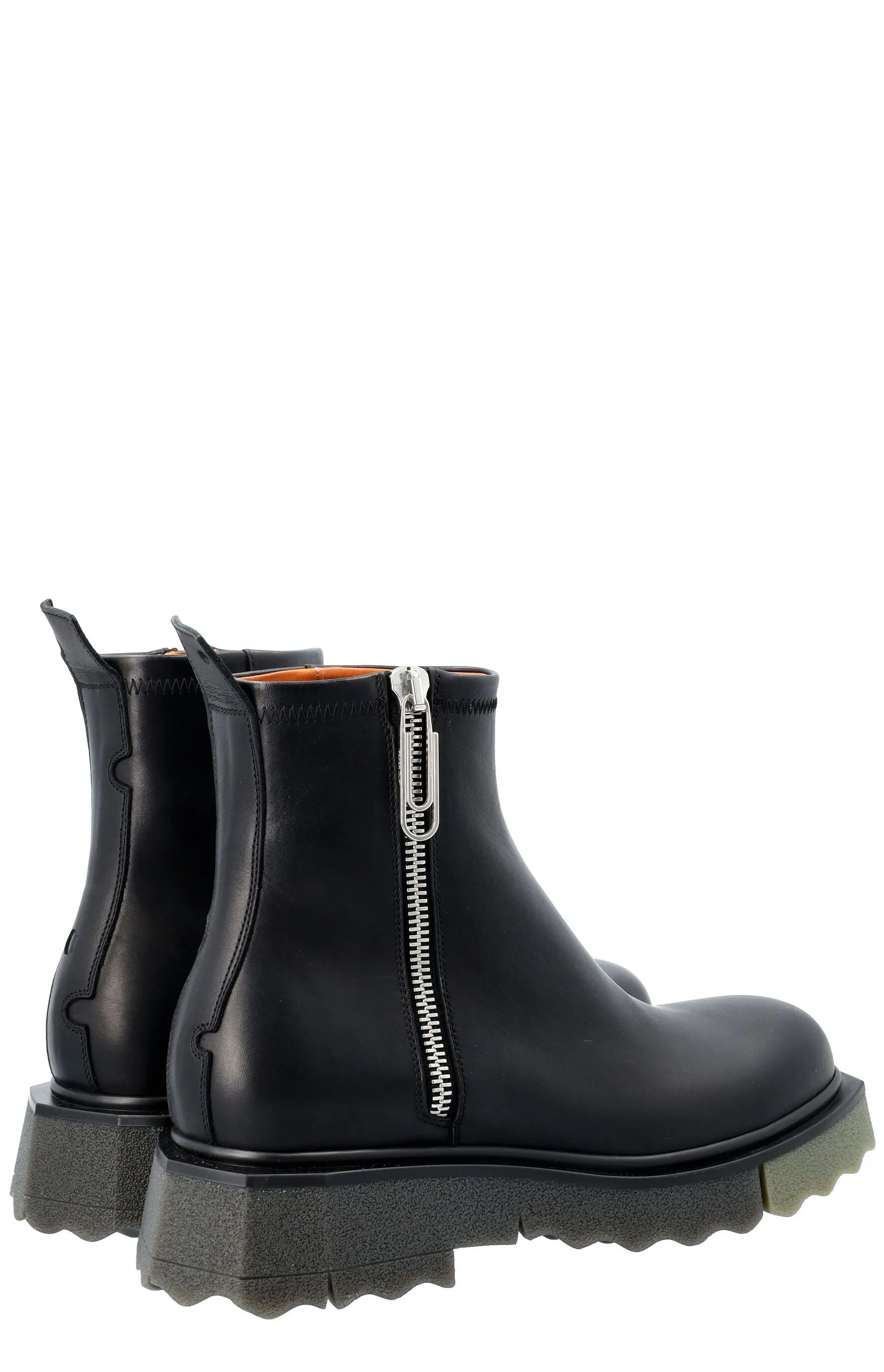 Off-White Zip-Detailed Ankle Boots