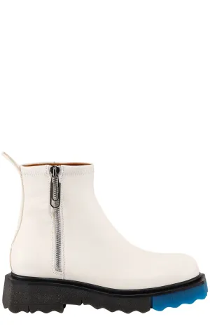 Off-White Zip-Detailed Ankle Boots