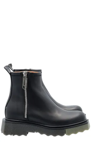 Off-White Zip-Detailed Ankle Boots