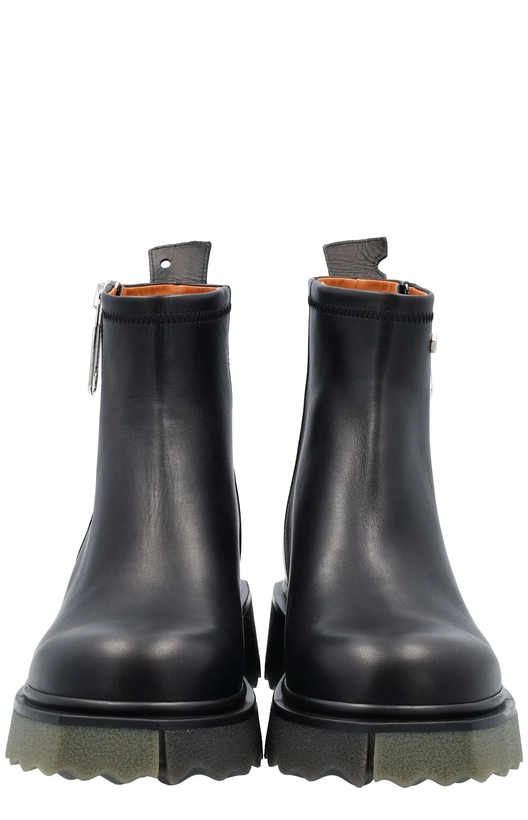 Off-White Zip-Detailed Ankle Boots
