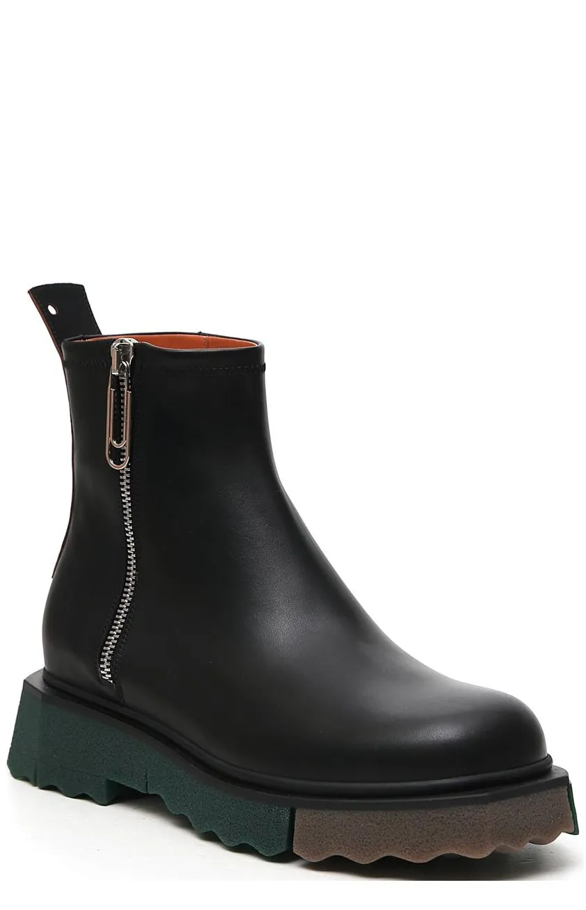 Off-White Zipped Ankle Boots